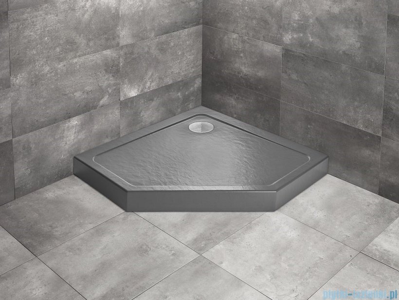 Radaway Doros Pt Compact Stone brodzik pięciokątny 80x80x11,5cm antracyt SDRPT8080-05-64S
