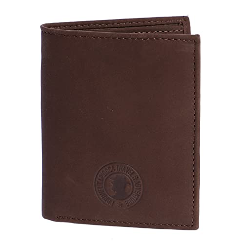 Pułkownik Tapioca Portfele Męskie - Portfel męski z portfelem - Portfel męski na co dzień - Portfel męski o dużej pojemności z ochroną RFID, Brązowy, Estándar