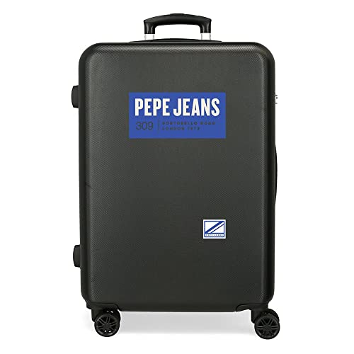 Pepe Jeans Darren średnia walizka czarna 46 x 65 x 23 cm sztywny zamek szyfrowy ABS 56 l 3,2 kg 4 podwójne koła