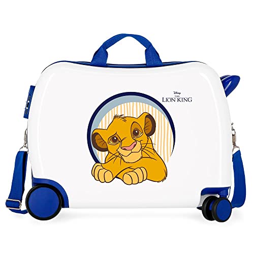 Disney El Rey Leon walizka dla dzieci biała 50 x 39 x 20 cm sztywne ABS kombinowane zamknięcie boczne 34 l 1,8 kg 4 koła