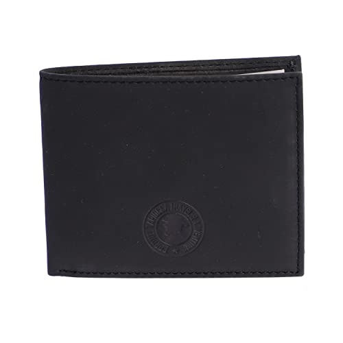 Pułkownik Tapioca, portfele dla mężczyzn, męski portfel z torebką, męska torebka na co dzień, portfel na karty, duża pojemność, z ochroną RFID, czarny/biały, Estándar