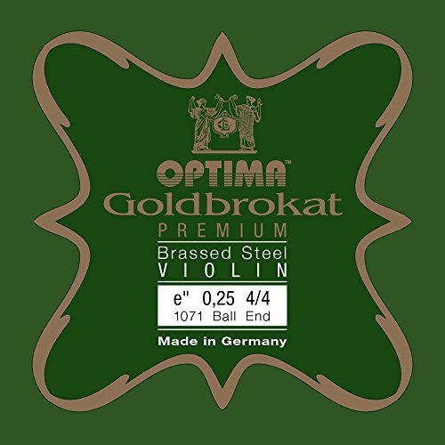 Optima Struny skrzypcowe złoty brokat Premium 1/16 E 0,26 K medium