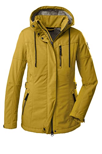 G.I.G.A. DX (GIGEQ damska kurtka softshell z odpinanym kapturem GW 26 WMN SFTSHLL JCKT, żółta, 48, 38545-000