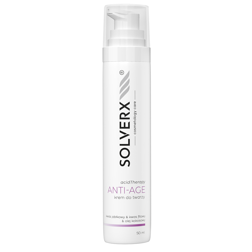 Krem do twarzy z kwasami - SOLVERX Acid Therapy - ANTI-AGE - przeciwstarzeniowy - 50 ml