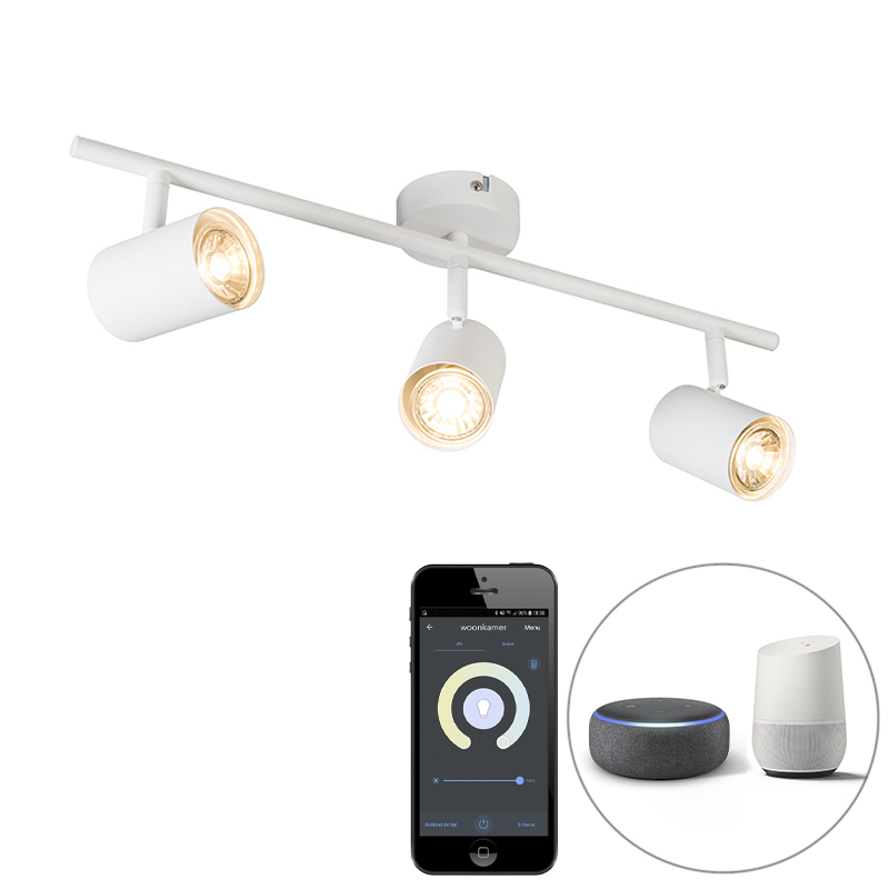 QAZQA Inteligentny punktowy biały uchylny z Wi-Fi GU10 - Jeana 3