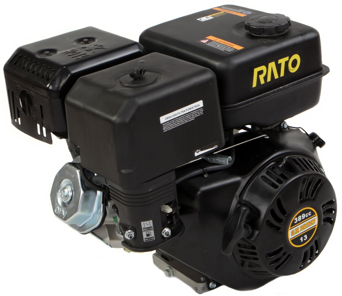 SILNIK RATO R390 SPALINOWY BENZYNOWY 13 KM WAŁ 25,4 mm MOTOR