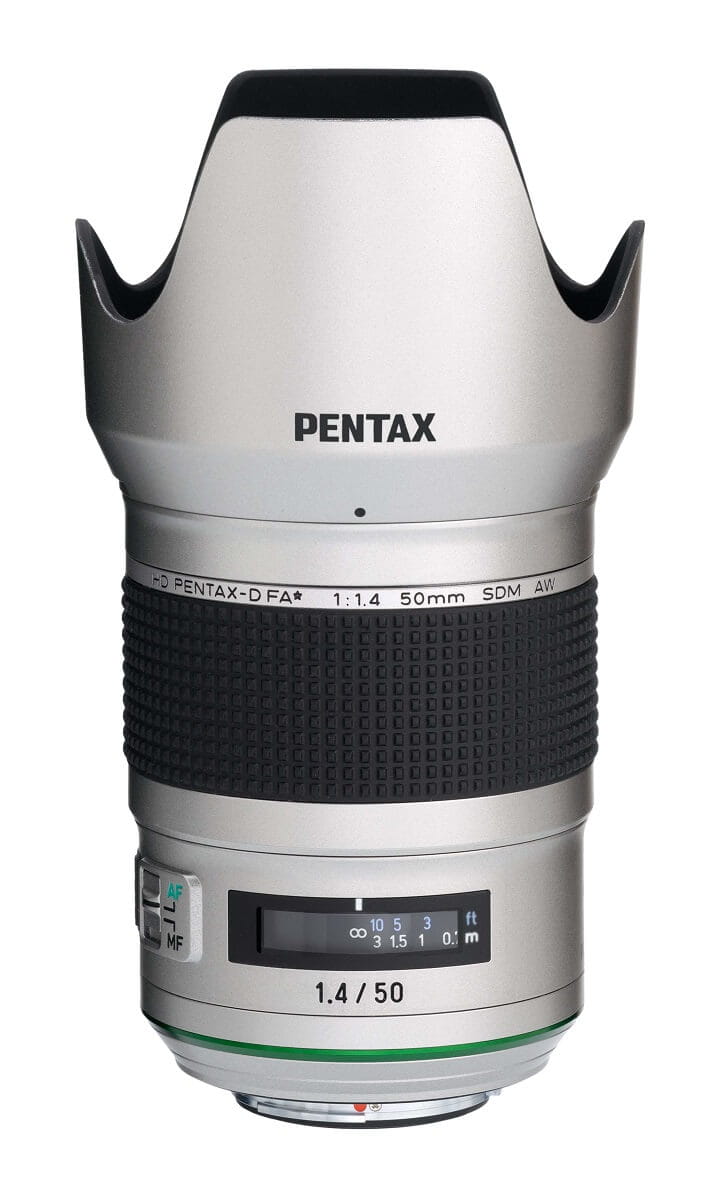 Pentax HD DFA 50mm F1/4 SDM AW Silver Edition