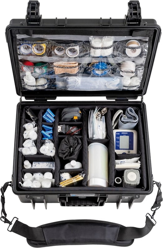 Walizka B&W Outdoor Cases Typ 6000 z zestawem ratunkowym (Czarna)