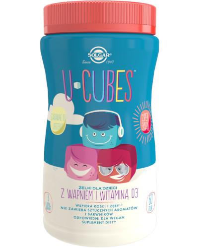 U-Cubes żelki dla dzieci z wapniem i witaminą D3 60 sztuk
