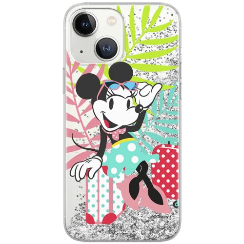 ERT GROUP etui na telefon Apple Iphone 13, case oryginalny i oficjalnie licencjonowany przez Disney, wzór Minnie 029, optymalnie dopasowane, z efektem płynnego brokatu