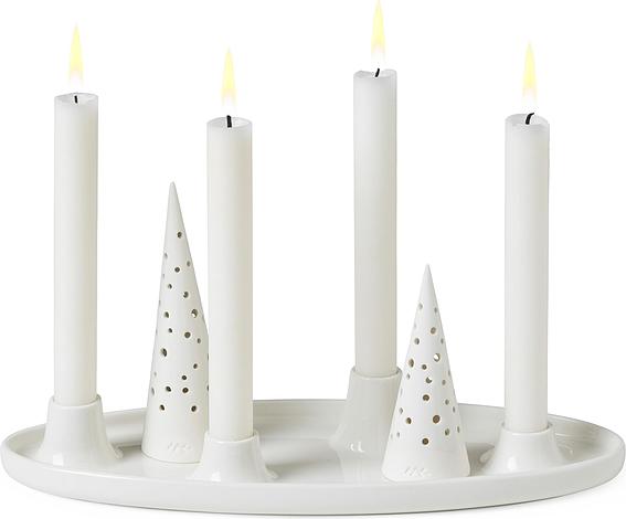 Świecznik Nobili 13 x 33 cm biały