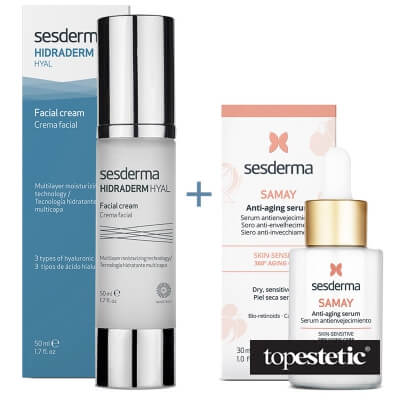 Sesderma Samay Anti Aging Serum + Hidraderm Hyal ZESTAW Serum przeciwstarzeniowe 30 ml + Krem do twarzy 50 ml