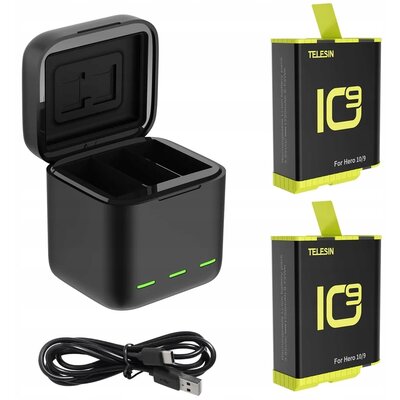Ładowarka Usb 2X Bateria Do Gopro Hero 10 Black / 9 Black / Gp-Bnc-901-B