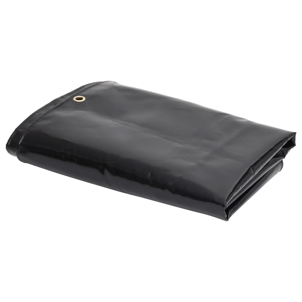 vidaXL Plandeka 650 g/m², 1,5x6 m, czarna