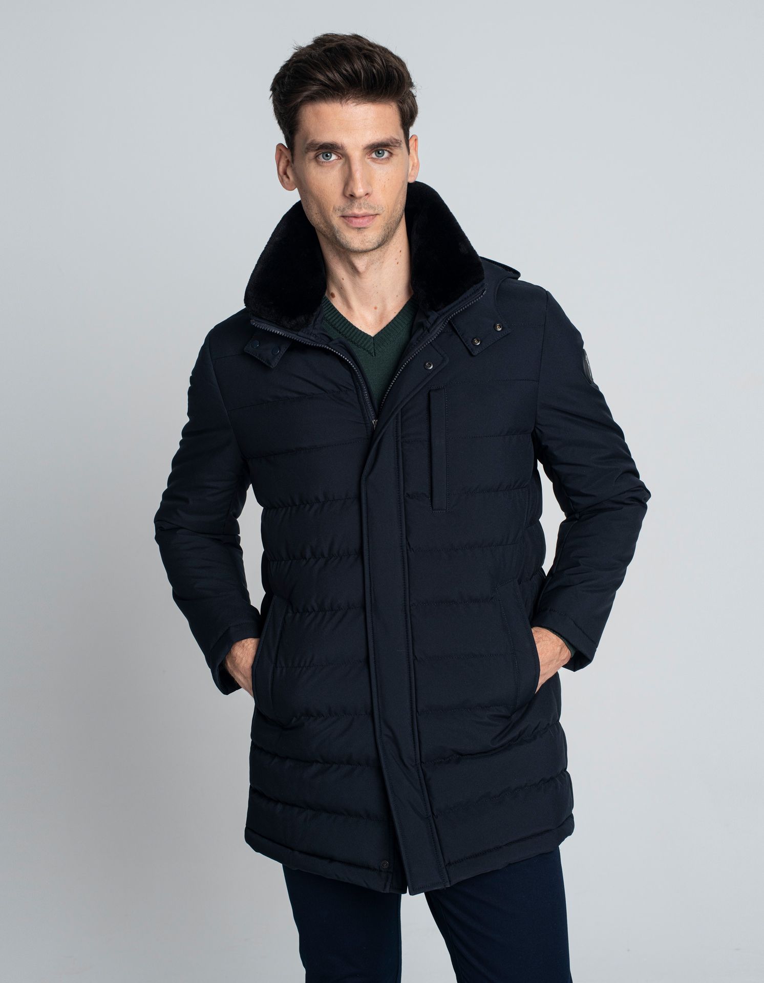 kurtka camini granatowy