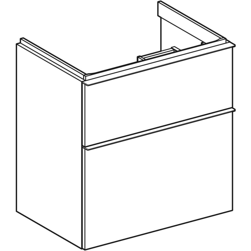 Geberit iCon Szafka podumywalkowa 59,2x41,6 cm biały połysk/chrom 502.307.01.2