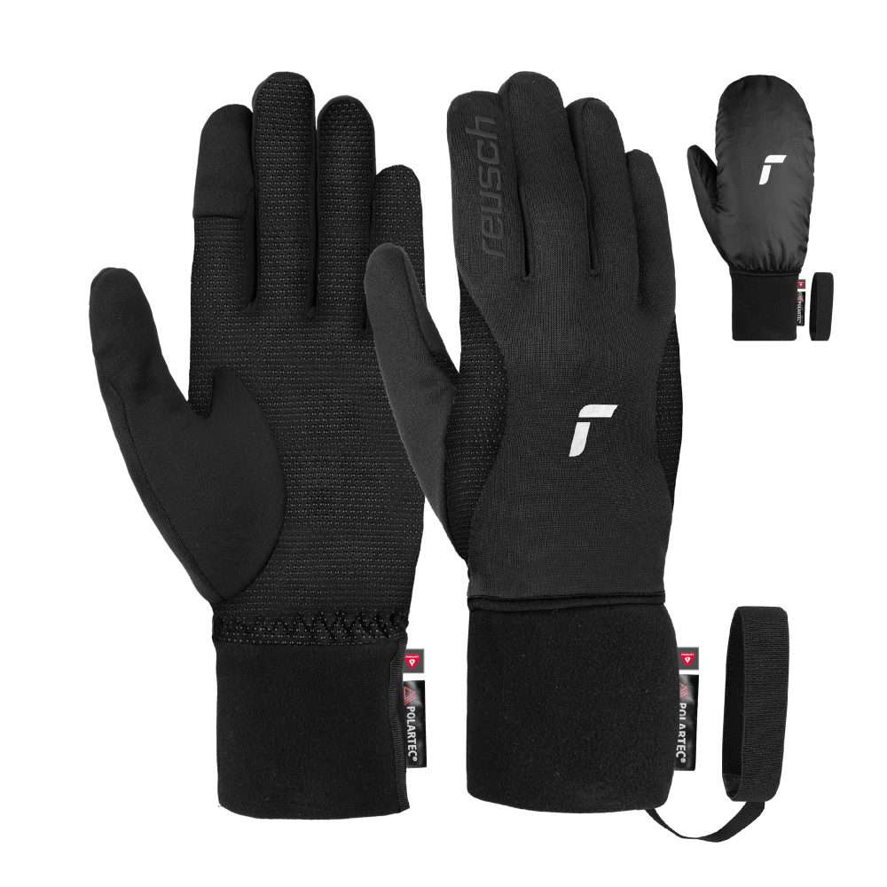 Rękawice narciarskie Primaloft Reusch Baffin Touch-TEC 7702 czarno-srebrny