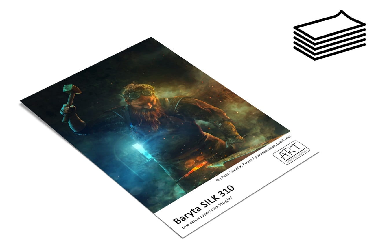 Papier fotograficzny FOMEI Baryta SILK 310 gsm -  arkusze A3+ (32,9 x 48,3cm), 50 arkuszy