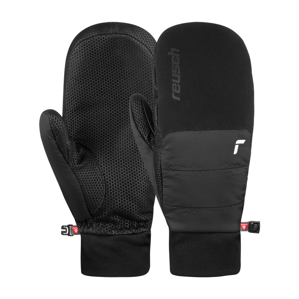 Rękawice narciarskie z koziej skóry Primaloft Reusch Kavik Touch-Tec 7702 Mitten czarno-srebrny