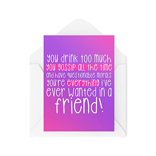 Śmieszne karty dla najlepszego przyjaciela | 'Everything I've Ever Wanted In A Friend' kartka | Bestie Birthday Work Colleague Cowork Friends Mate | CBH996