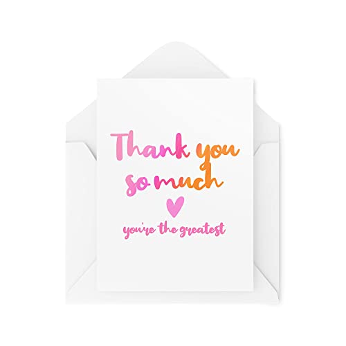 Kartki z podziękowaniami | 'Thankyou So Much You're The Greatest' | Favour Thanks Best Friends wdzięczne partnerki życzliwość | CBH989