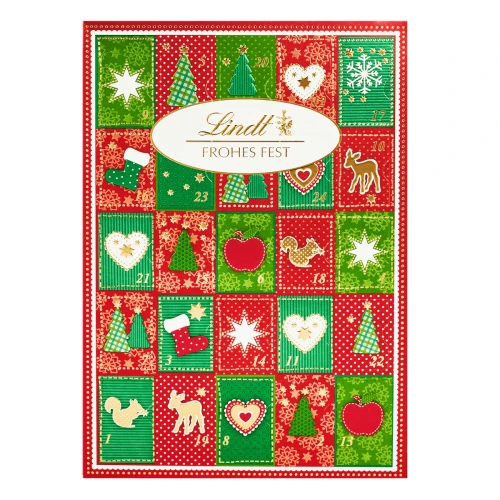 Lindt Kalendarz Adwentowy Wesołych Świąt 115g