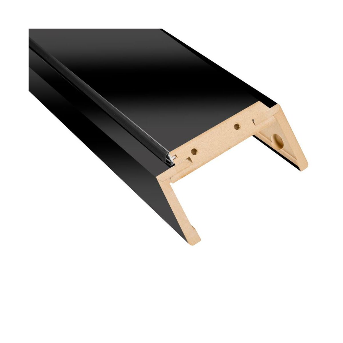 Belka górna ościeżnicy regulowanej 90 czarny mat zakres 180-220 mm Nawadoor