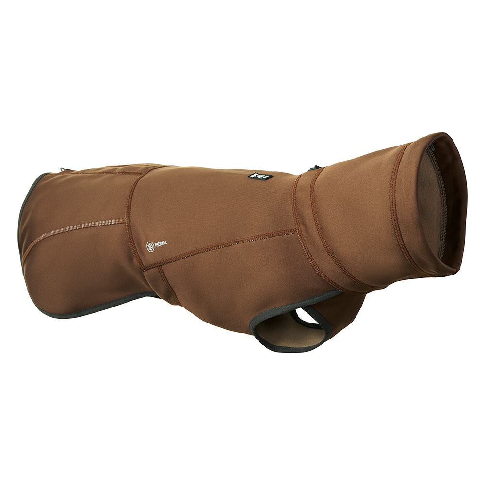 Hurtta Bare Softshell kurtka dla psa Chocolate - Dł. grzbietu ok. 35 cm