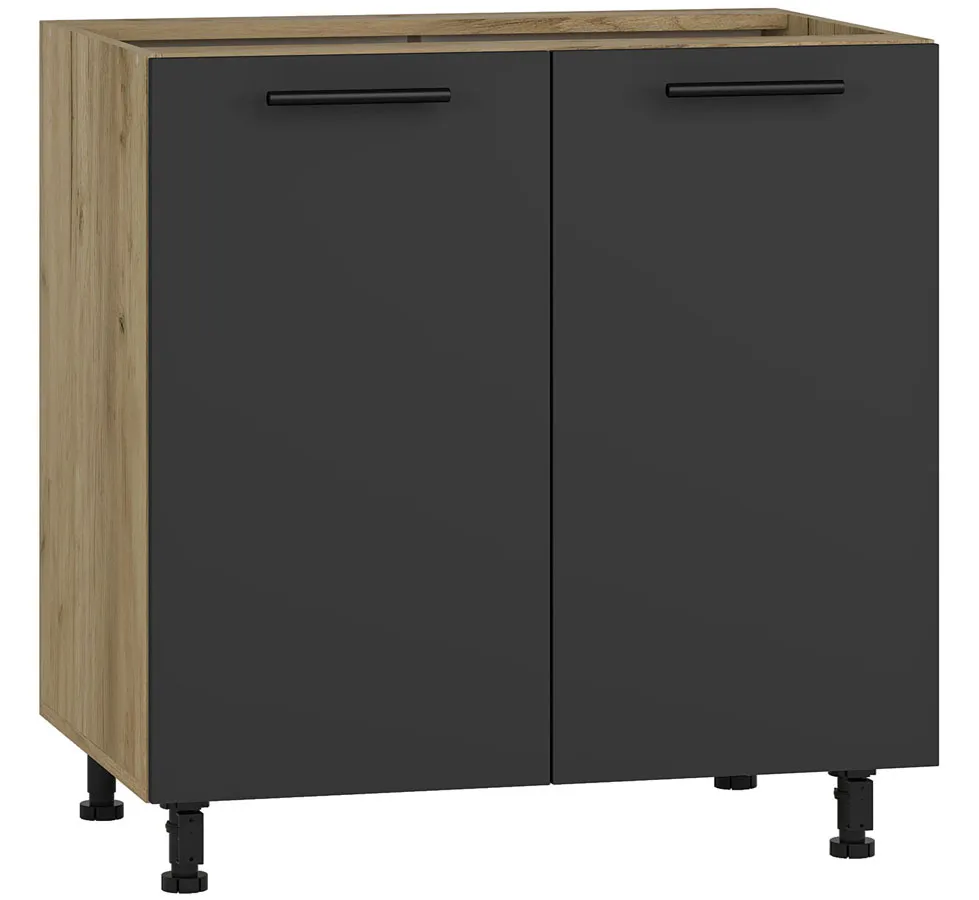 Szafka kuchenna dolna dąb craft + antracyt N3-E01