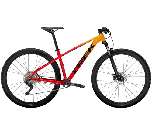 TREK MARLIN 7 2022 Marigold to Radioactive Red Fade