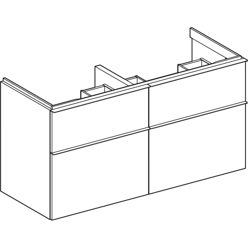 Geberit iCon Szafka podumywalkowa podwójna 118,4x47,6 cm orzech hickory/lava 502.309.JR.1 