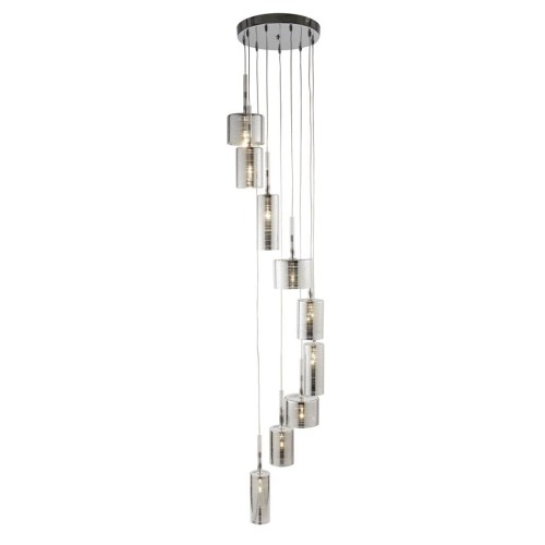 Linen lampa wisząca 9-punktowa chrom 1939-9CC