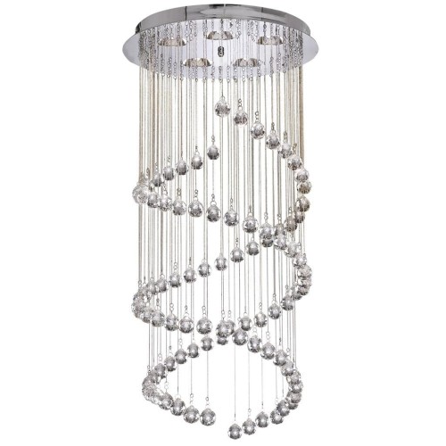 Searchlight Lampa wisząca Hallway z kryształami, 80 cm