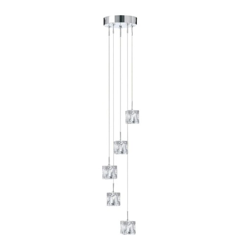 Ice Cube lampa wisząca 5-punktowa chrom 6775-5-LED