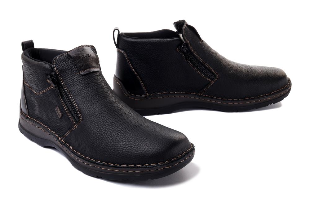 RIEKER TEX 05398-00 black, botki męskie - Rieker