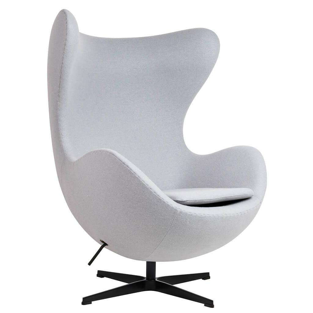 King Home Fotel 83x107x72cm Egg szary popielaty/czarny JH-026.POPIELATY.18B