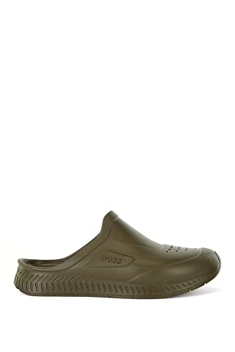 BOSS Męskie klapki Titanium-R Slid z wytłoczonym logo, rozmiar, ciemnozielony, 38 EU