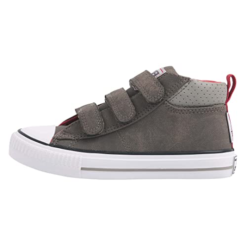 British Knights Kaya PRO Sneakersy chłopięce z wysokim stanem, Dunkelgrau Grau Rot, 32 EU