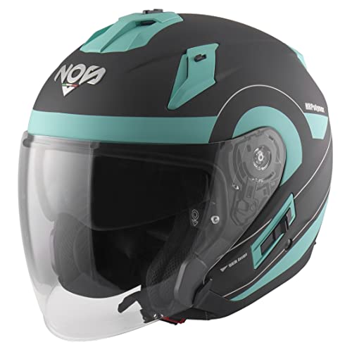 KASK MOTOCYKLOWY NOS NS-2, LA, ZONE AQUAMARINE