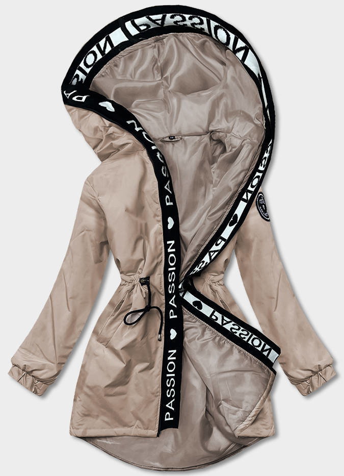 DAMSKA PARKA OVERSIZE CAPPUCCINO (B8080-12) - S'WEST