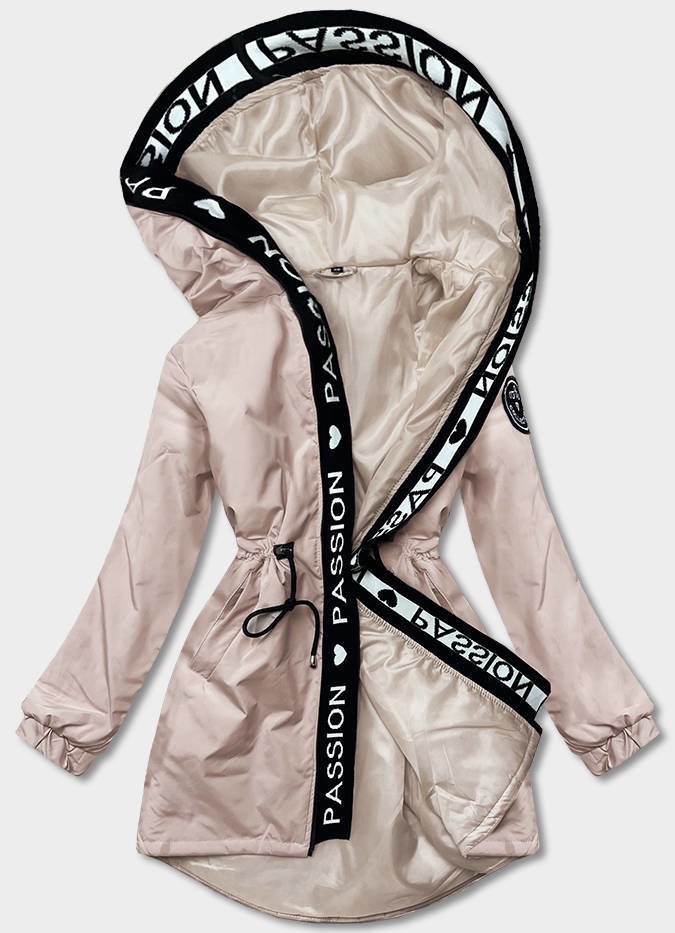 DAMSKA PARKA OVERSIZE BEŻOWA (B8080-51) - S'WEST