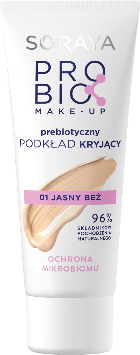 Soraya Probio Make-up prebiotyczny podkład kryjący do twarzy 01 jasny beż 30 ml