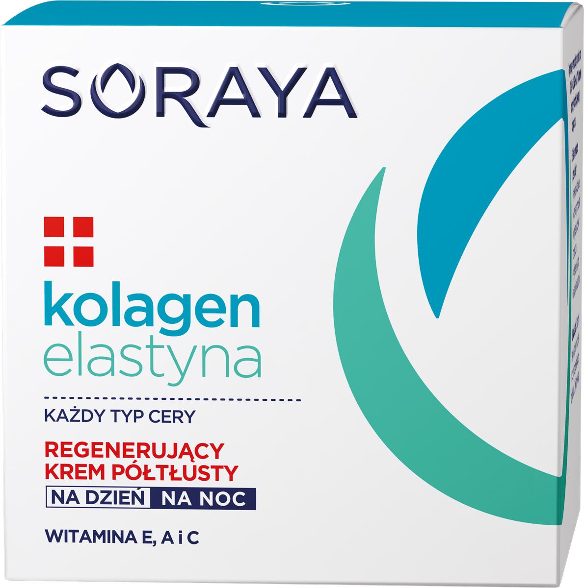 Фото - Гель для душу Soraya Kolagen Elastyna Krem do twarzy półtłusty Regeneruje 50ml