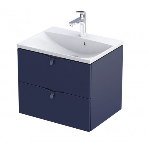 Oristo Szafka wisząca podumywalkowa SIENA 60 cm, GRANATOWY MAT OR45-SD2S-60-14