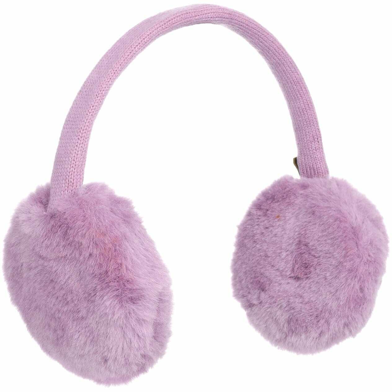 Plush Faux Fur Ear Warmers by Barts, liliowy, One Size