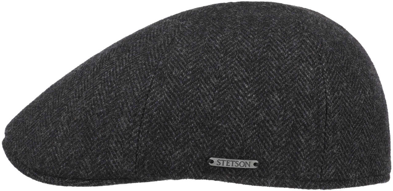 Czapka Texas Wool Jodełka by Stetson, czarno-szary, S (54-55 cm)