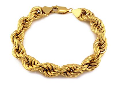 Złota bransoletka męska 585 gruby łańcuch korda