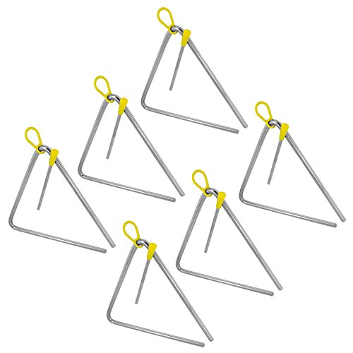 TIGER 20-centymetrowy zestaw 6 trójkątnych instrumentów z ubijakiem