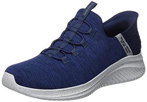 Skechers Męskie tenisówki 232452 NVY, granatowe siateczki/wykończenie, rozmiar 9,5 UK, Granatowe wykończenie z siatki, 44 EU