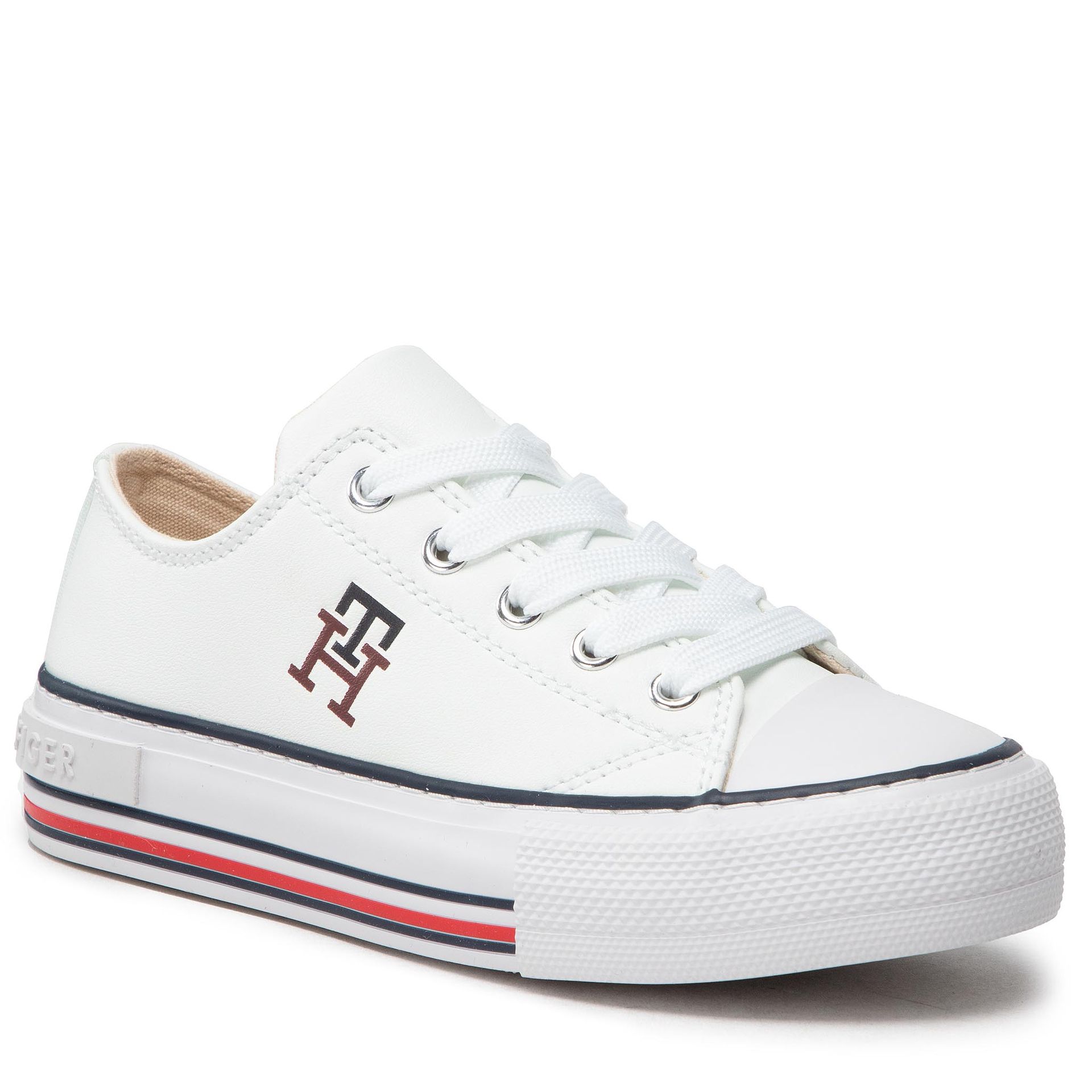 Trampki Tommy Hilfiger - Low Cut Lace Up Sneaker T3A9-32287-1355 M White 100